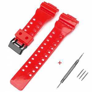 Ремешок для Casio G-Shock GA-100/110/120 Red-Glossy BK