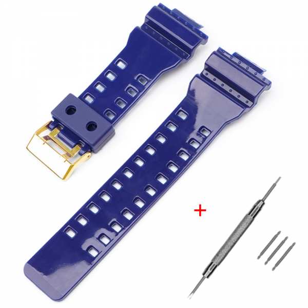 Ремешок для Casio G-Shock GA-100/110/120 Dark Blue-Glossy GD