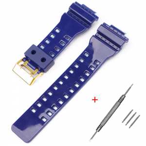 Ремешок для Casio G-Shock GA-100/110/120 Dark Blue-Glossy GD