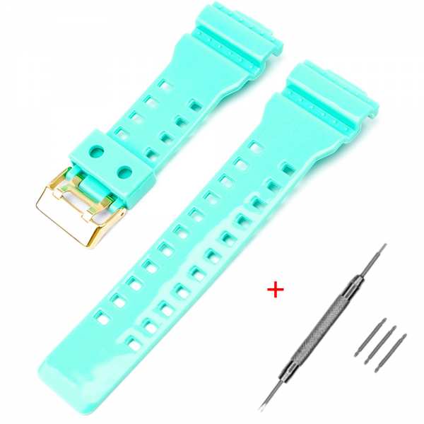 Ремешок для Casio G-Shock GA-100/110/120 Light Green-Glossy GD