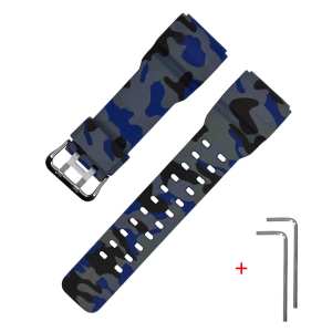 Ремешок + монтажные инструменты для Casio G-Shock GG-1000/GWG-100/GSG-100 Camo Blue Silver