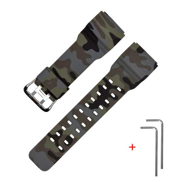 Ремешок для Casio G-Shock GG-1000/GWG-100/GSG-100 Camo Gray SI