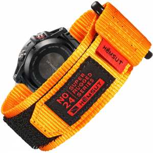 Ремінець для годинника Hemsut HS121 Super Strong Nylon Garmin Orange 20 mm Ремінець для годинника Hemsut HS121 Super Strong Nylon Garmin Orange 20 mm