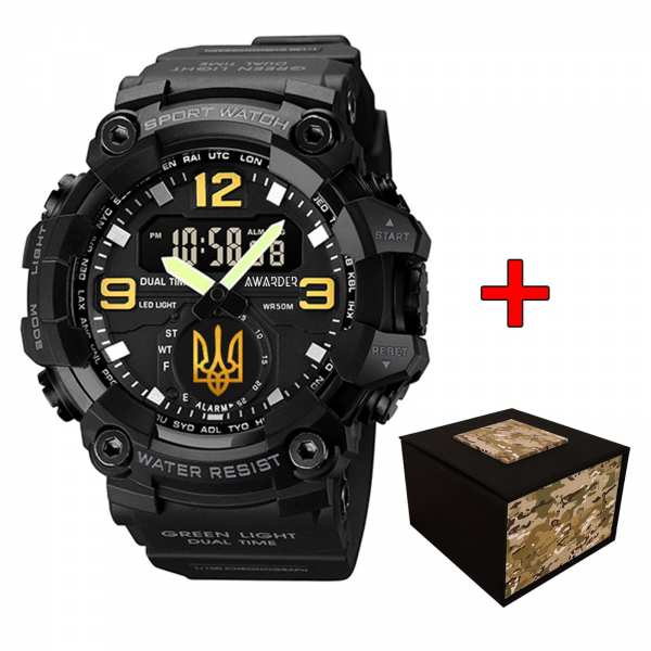 Awarder 003BKUAGD Тризуб золото Чорні + Коробка