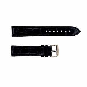 Ремешок для часов 20 мм Кожанный ІІ Черный-Золото