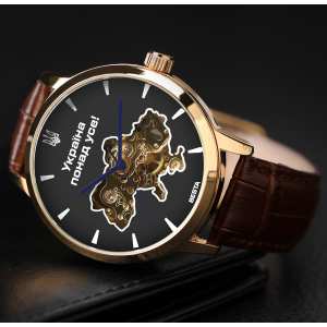 Часы Besta Skeleton Gold Black Dial