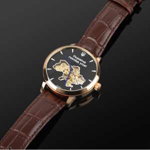 Часы Besta Skeleton Gold Black Dial