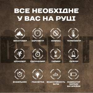 Часы North Edge Desert Nylon Power 5BAR с компасом