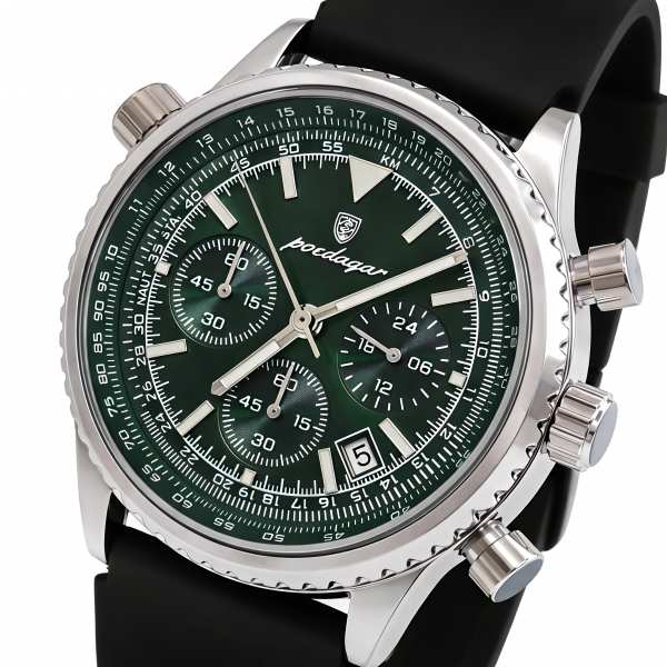 Poedagar Avalon Rubber Black, 2 ремешка