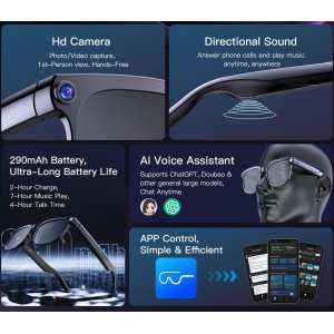 Cмарт-очки с AI-помощником M02S Black