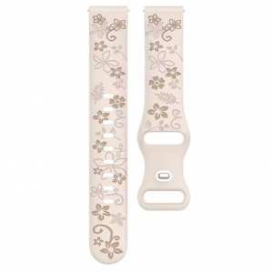 Ремешок женский каучуковый Flower Beige 16 мм