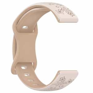 Ремешок женский каучуковый Flower Beige 22 мм