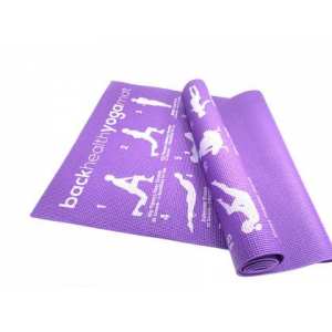 Йога-мат (килимок для йоги) з чохлом Newt PVC Back Health 6 мм фіолетовий NE-4-15-17-V