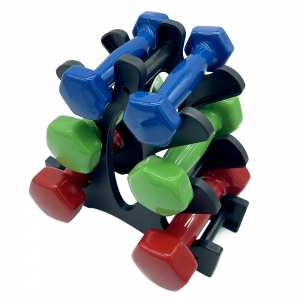 Набор виниловых гантелей на подставке 2 шт по 3 кг, 4 кг, 5 кг Newt Vinyl Dumbbell Set NE-VIN-128