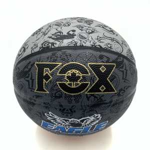 М'яч баскетбольний Newt Fox ball №7 чорно-сірий