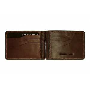 Зажим для купюр ONDA, шоколад  з монетницею