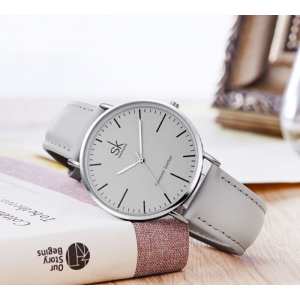 Женские часы Shengke Leather Grey