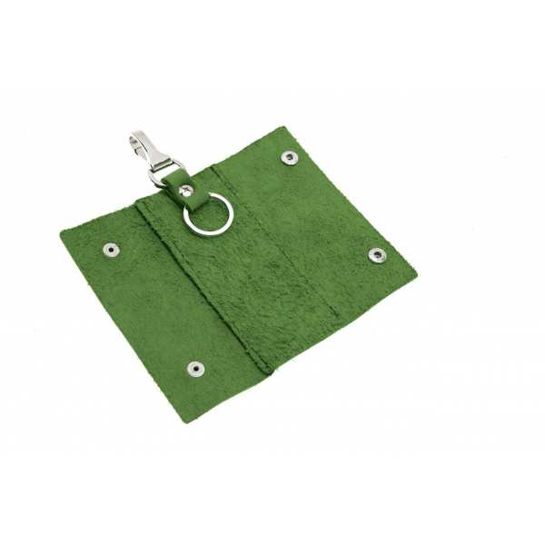 Ключница Grande Pelle на кнопках, матовая кожа, зеленый 