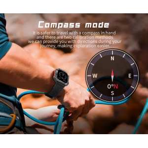 Тактичний смарт годинник Smart Racer K+ Black с компасом