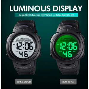 Годинник Skmei Neon 10 Bar Black Годинник Skmei Neon 10 Bar Black