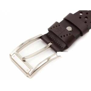 Кожаный ремень Vite, шоколад перфорация