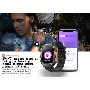 Тактичний смарт годинник Smart Racer K+ Black с компасом