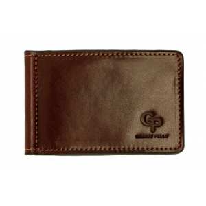 Зажим для купюр ONDA, шоколад  з монетницею