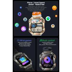 Тактичний смарт годинник Smart Racer K+ Black с компасом