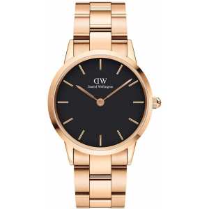 Годинник Daniel Wellington DW00100210 Iconic Link 36 Rose Gold Black