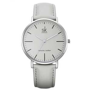 Женские часы Shengke Leather Grey