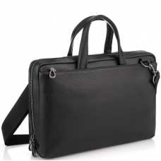 Сумка для ноутбука черная кожаная Tiding Bag NM29-88212-3A