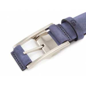 Шкіряний ремінь Ricco, індиго з хлястиками