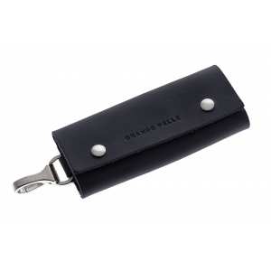 Ключница Grande Pelle на кнопках, матовая кожа, синий 