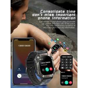 Тактичний смарт годинник Smart Racer K+ Black с компасом