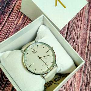 Женские часы Shengke Leather Grey