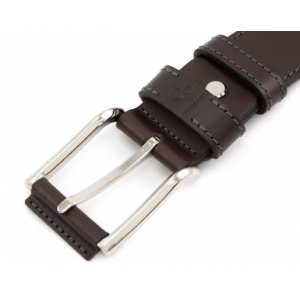 Кожаный ремень Grande Pelle Calvin, прошитый шоколад