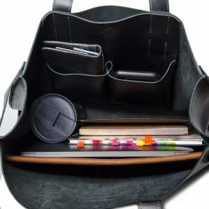 Жіноча шкіряна сумка шопер Grande Pelle чорна (771210)