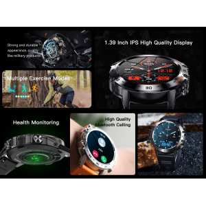 Смарт годинник Smart Delta K52 Silver + помаранчевий ремінець