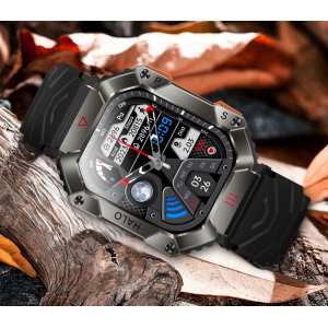 Тактичний смарт годинник Smart Racer K+ Black с компасом