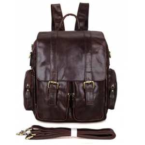 Рюкзак кожаный TIDING BAG 7123C-1
