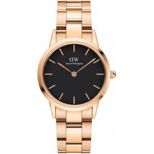 Годинник Daniel Wellington DW00100212 Iconic Link 32 Rose Gold Black