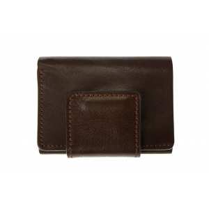 Портмоне, глянсова шкіра, шоколад