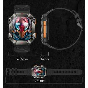 Тактичний смарт годинник Smart Racer K+ Black с компасом