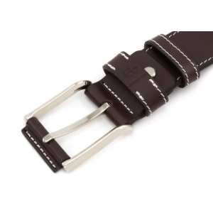 Кожаный ремень Grande Pelle Calvin, прошитый шоколад