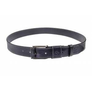 Шкіряний ремінь Grande Pelle Calvin, синій прошитий 