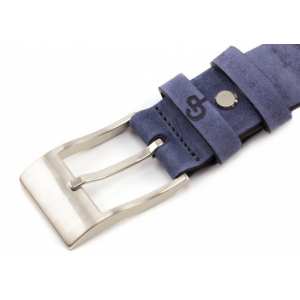 Кожаный ремень Ondulato, индиго