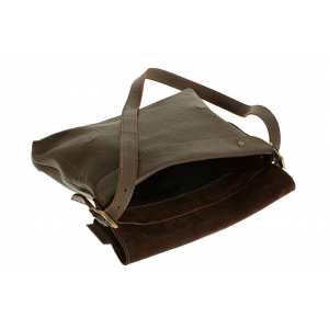 Сумка  Мессенджер мини, темно коричневый, 23х31 см.