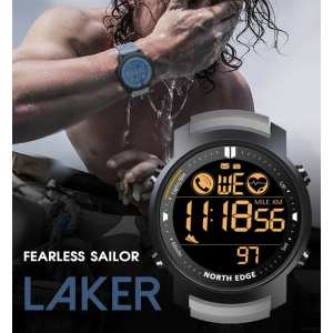 Часы North Edge Laker Black 5BAR