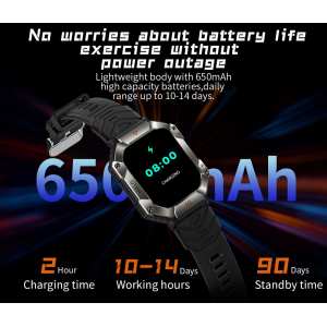 Тактичний смарт годинник Smart Racer K+ Black с компасом