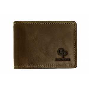 Затискач-портмоне з прозрачним віконцем, шоколад